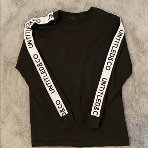 untitled & co black long sleeve shirt